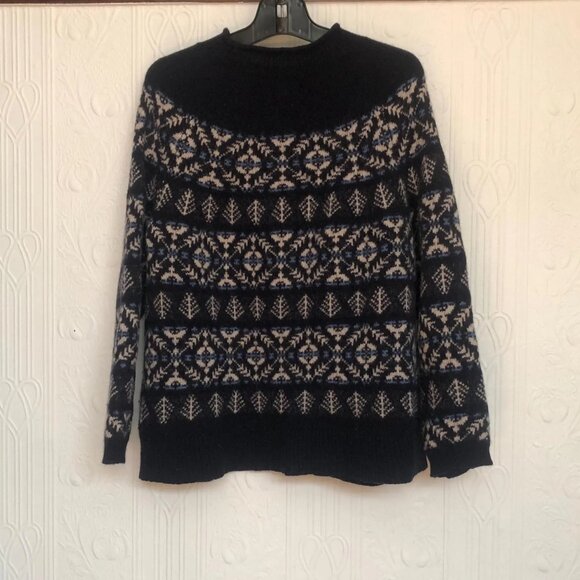 Great condition TOAST Fair Isle wool jumper sweater blue size M - Picture 1 of 5